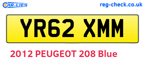 YR62XMM are the vehicle registration plates.