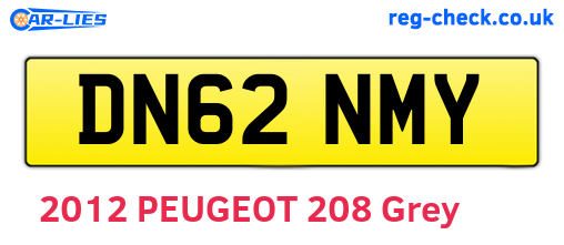 DN62NMY are the vehicle registration plates.