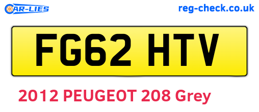 FG62HTV are the vehicle registration plates.