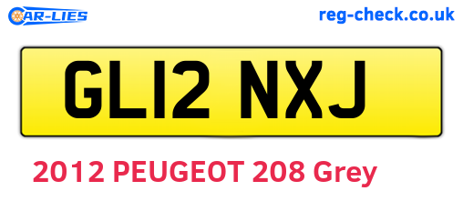 GL12NXJ are the vehicle registration plates.