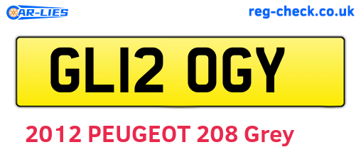 GL12OGY are the vehicle registration plates.