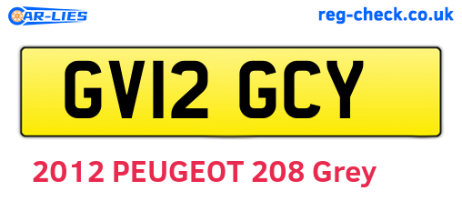 GV12GCY are the vehicle registration plates.