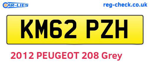 KM62PZH are the vehicle registration plates.