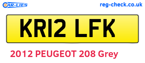 KR12LFK are the vehicle registration plates.