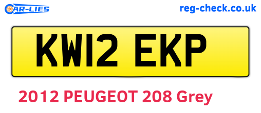 KW12EKP are the vehicle registration plates.
