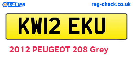 KW12EKU are the vehicle registration plates.