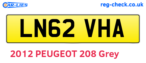 LN62VHA are the vehicle registration plates.