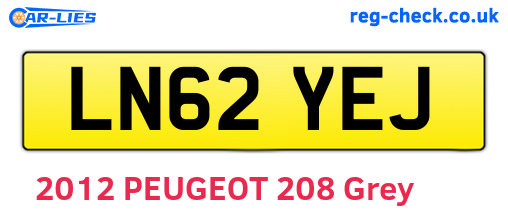 LN62YEJ are the vehicle registration plates.