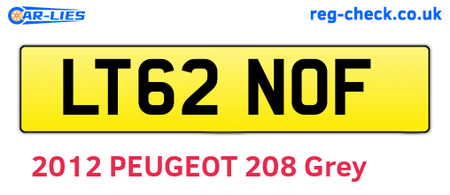 LT62NOF are the vehicle registration plates.