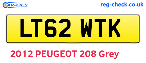 LT62WTK are the vehicle registration plates.