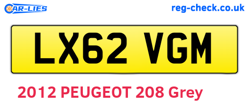 LX62VGM are the vehicle registration plates.
