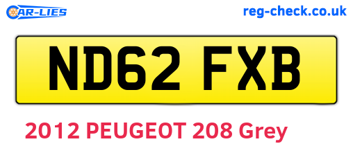 ND62FXB are the vehicle registration plates.
