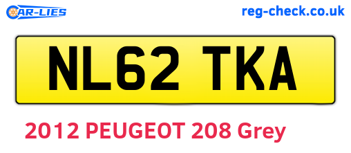 NL62TKA are the vehicle registration plates.