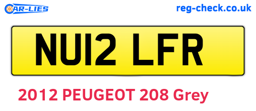 NU12LFR are the vehicle registration plates.