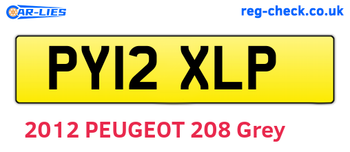 PY12XLP are the vehicle registration plates.