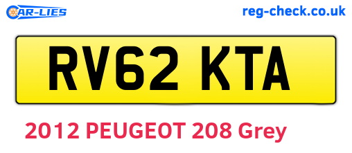 RV62KTA are the vehicle registration plates.