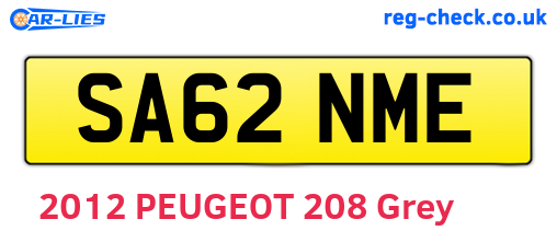 SA62NME are the vehicle registration plates.