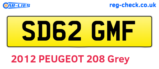 SD62GMF are the vehicle registration plates.
