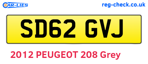 SD62GVJ are the vehicle registration plates.