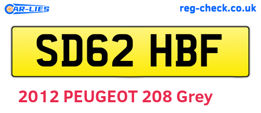 SD62HBF are the vehicle registration plates.