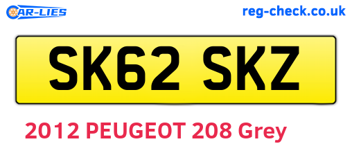 SK62SKZ are the vehicle registration plates.