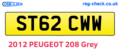 ST62CWW are the vehicle registration plates.