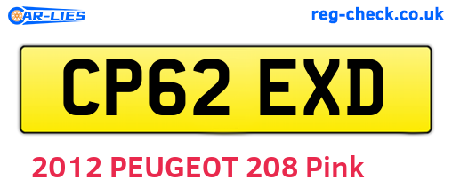 CP62EXD are the vehicle registration plates.