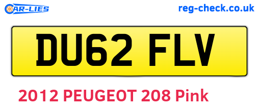DU62FLV are the vehicle registration plates.