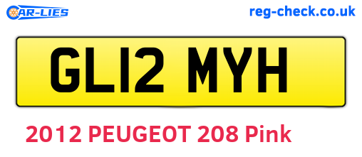 GL12MYH are the vehicle registration plates.