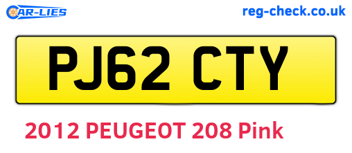 PJ62CTY are the vehicle registration plates.