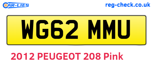 WG62MMU are the vehicle registration plates.
