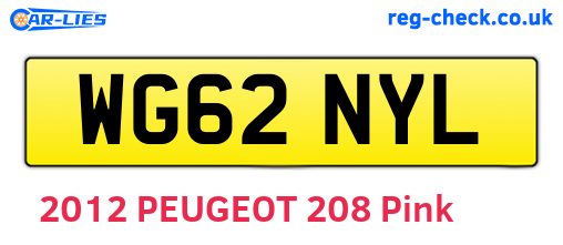 WG62NYL are the vehicle registration plates.