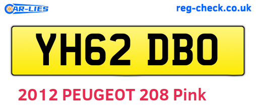 YH62DBO are the vehicle registration plates.