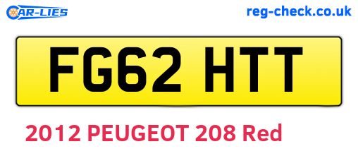 FG62HTT are the vehicle registration plates.