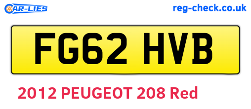 FG62HVB are the vehicle registration plates.