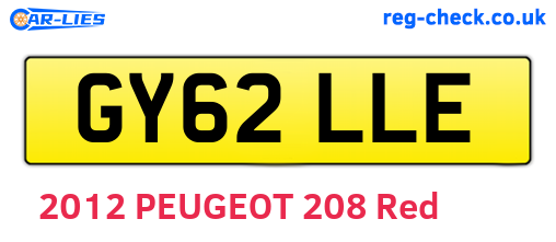 GY62LLE are the vehicle registration plates.