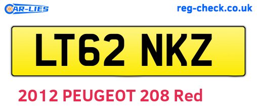 LT62NKZ are the vehicle registration plates.