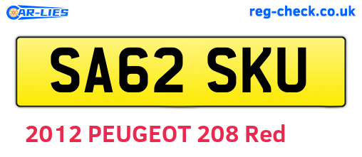 SA62SKU are the vehicle registration plates.