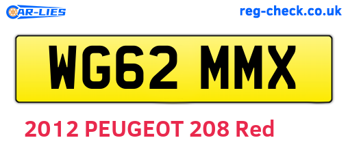 WG62MMX are the vehicle registration plates.