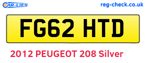 FG62HTD are the vehicle registration plates.