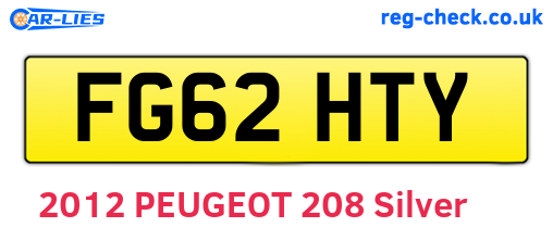 FG62HTY are the vehicle registration plates.