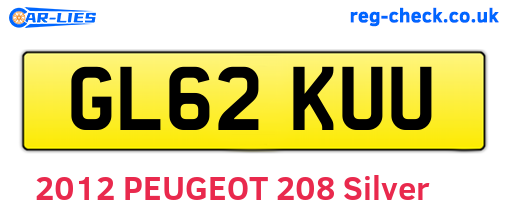 GL62KUU are the vehicle registration plates.