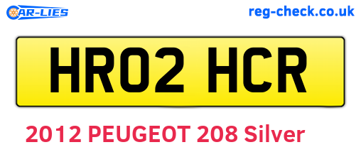 HR02HCR are the vehicle registration plates.