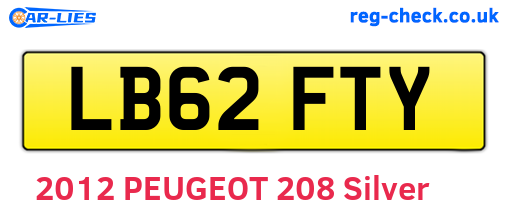 LB62FTY are the vehicle registration plates.
