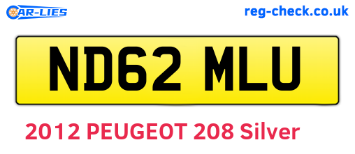 ND62MLU are the vehicle registration plates.