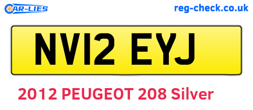 NV12EYJ are the vehicle registration plates.