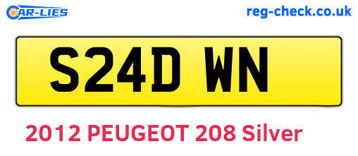 S24DWN are the vehicle registration plates.