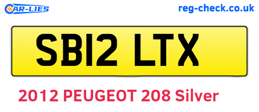 SB12LTX are the vehicle registration plates.
