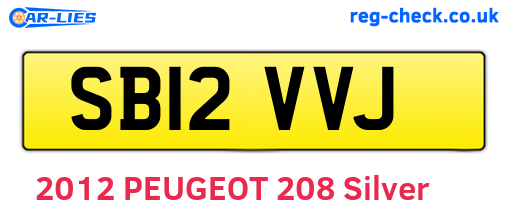 SB12VVJ are the vehicle registration plates.