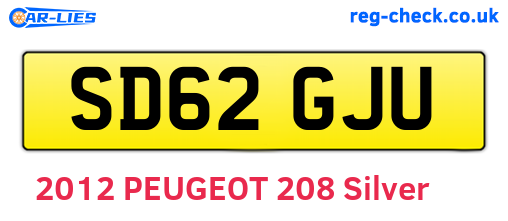 SD62GJU are the vehicle registration plates.